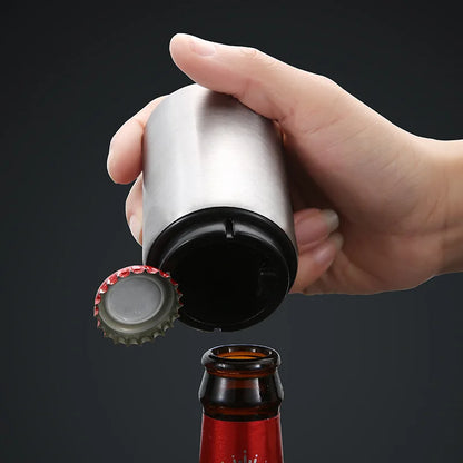 Automatische Bier Flasche Opener Magnetische Edelstahl Push-Down-Öffner Soda Cap Opener Küche Bar Werkzeuge Gadgets Party Geschenk
