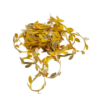 10 Meter Seidenblattförmige künstliche grüne Blätter für Dekoration, DIY-Kranz, Geschenk, Scrapbooking, Basteln